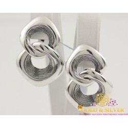 Срібні жіночі сережки "Нескінченність" 2473 Gold & Silver, Украина